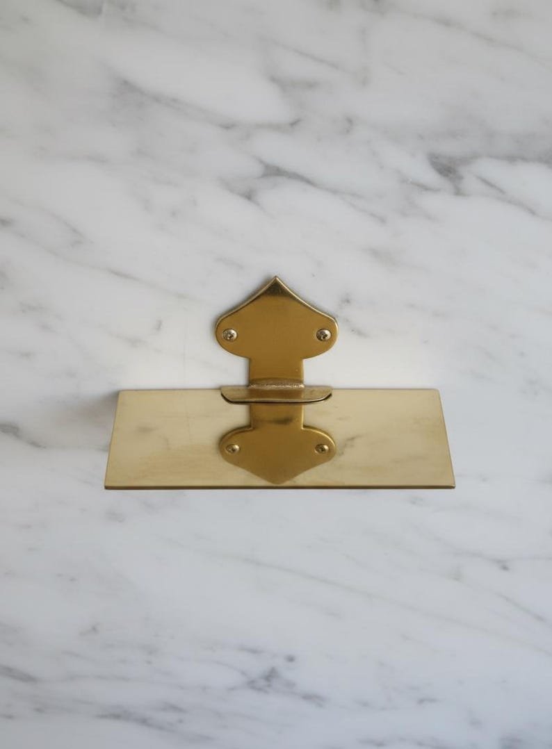 products-RusticShelves5.jpg Unlacquered Solid Brass Wall Shelf, Engraved Moroccan Bathroom Décor , Rustic Shelves - Image 5