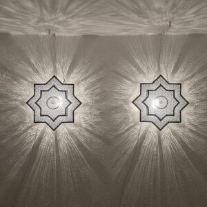 Handmade Moroccan Brass Wall Sconce, Art Decor Lighting