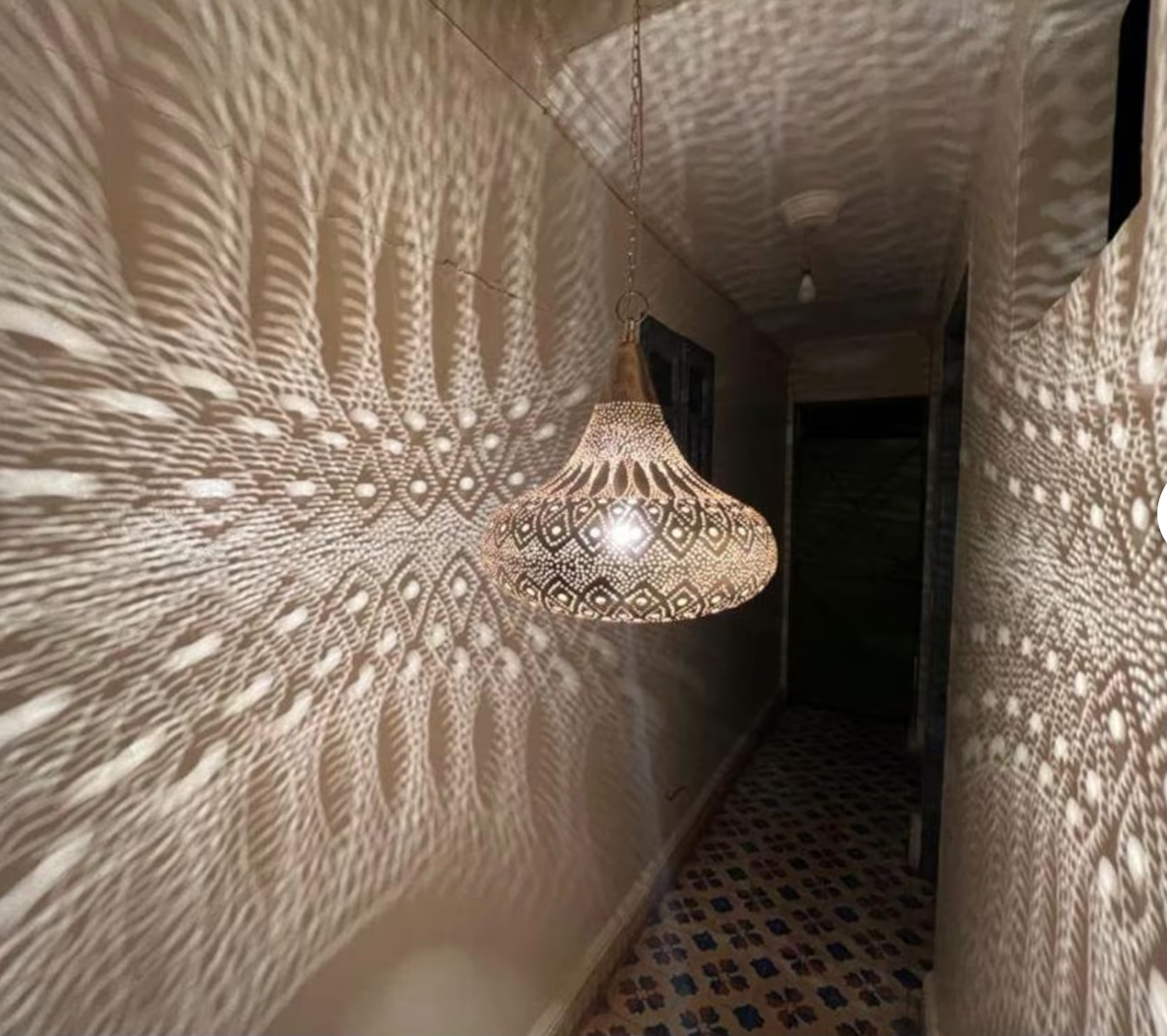 products-ScreenShot2024-06-29at02.52.30.png Exquisite Handcrafted Moroccan Brass Pendant Light | Perfect Pendant Lighting for Home Décor - Image 2