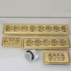 Solid Brass Linear Drain, Shower Floor Drain, Shower Grate Drain | Duty-Free