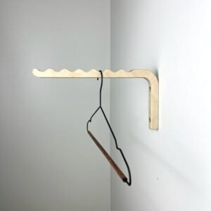 Modern Brass Wall Clothes Hanger Rack | Single Garment Hook Rack | Closet Clothing Storage Organizer