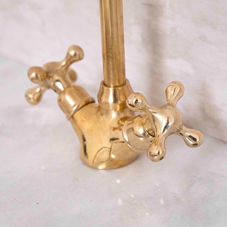 products-SwivelSpout4.jpg Unlacquered Brass Single Hole Kitchen Faucet, Swivel Spout - Image 5