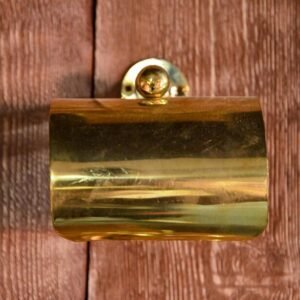Wall-Mounted Unlacquered Solid Brass Toilet Paper Holder – Bathroom Tissue Rack, Gold Finish