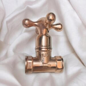 Handmade Solid Brass Faucet Handle Set: Cross Handle, US Plumbing (1/2 inch)