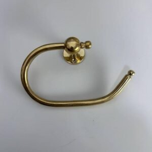 Unlacquered Brass Towel Holder, Antique Handmade Brass Toilet Paper Holder