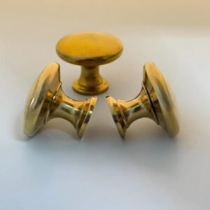 Unlacquered Brass Ball Cabinet Knob: Vintage Style Hardware