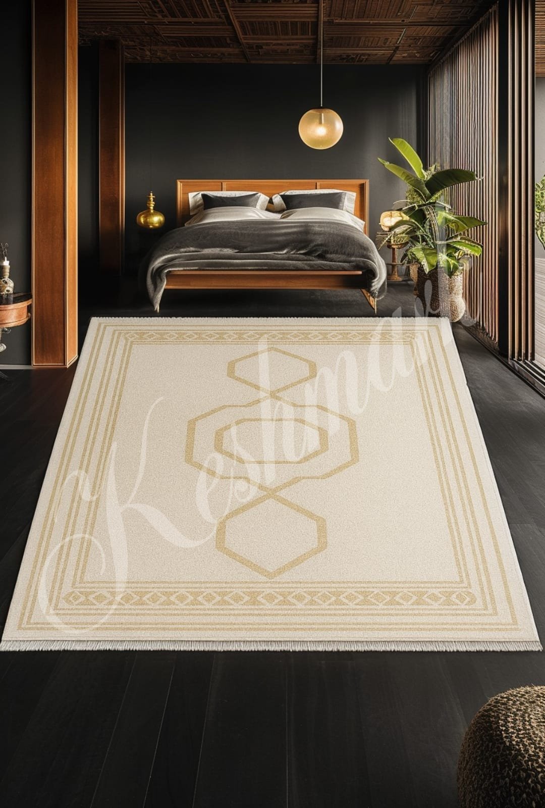 products-WhatsAppImage2025-11-26at16.07.28_2.jpg Handmade Moroccan Wool Rug – Beige & White Modern Berber Carpet, Geometric Minimalist Area Rug, Custom Size Beni Ourain Style Decor - Image 3