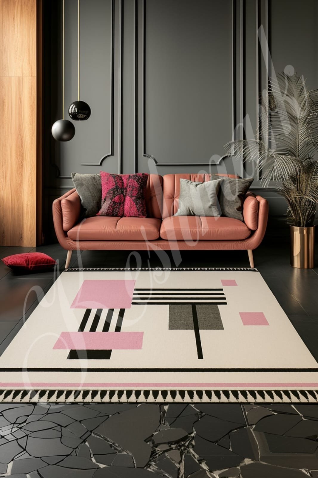 products-WhatsAppImage2025-11-27at17.32.54_4.jpg Handmade Moroccan Wool Rug – Modern Abstract Geometric Design | Large Berber Area Rug | Minimalist Neutral Carpet - Image 5