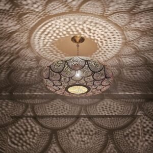 Moroccan brass pendant light