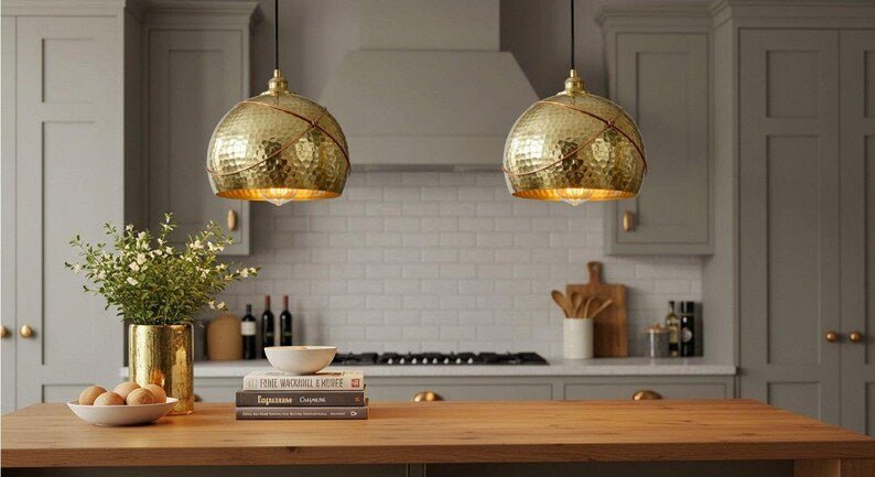 products-blendstradition11.jpg Hammered Brass Dome Pendant Light: Moroccan Ceiling Lamp - Image 11