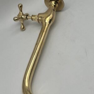 Unpainted brass faucet, garden faucet, wall-mounted faucet, brass spout