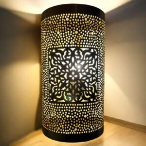 Moroccan brass wall lamp, Moroccan sconce light, handmade wall lamp, bronze light wall decor, boho decor Marrakech, bronze wall sconce