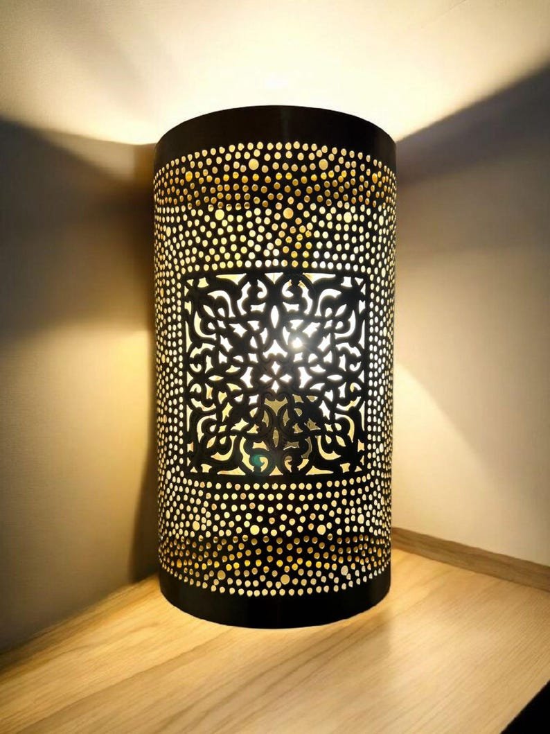 products-bronzewallsconce1.jpg Moroccan brass wall lamp, Moroccan sconce light, handmade wall lamp, bronze light wall decor, boho decor Marrakech, bronze wall sconce