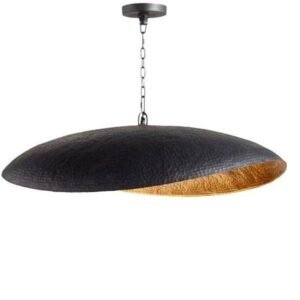 Moroccan Hammered Brass Lampshade: Lotus Leaf Pendant Light