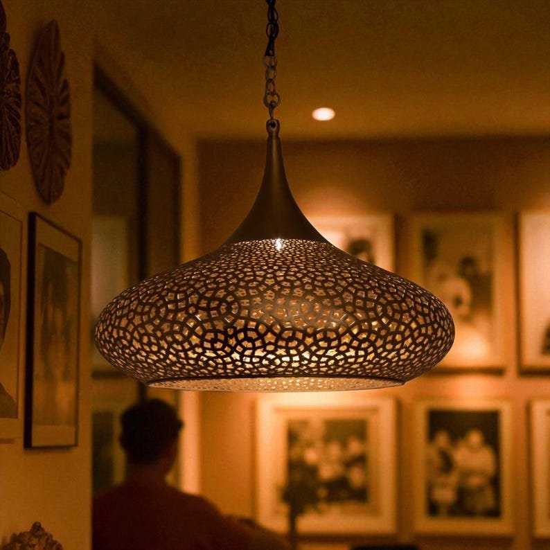 products-fixture6_8fc09d2c-a76b-44e3-a16b-a9cc27bc238a.jpg Brass pendant light - Handmade Moroccan brass lighting fixture - Image 3