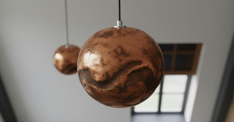 products-house8.jpg Handmade Copper Dome Pendant Light,Copper Kitchen Island Lighting , Farmhouse Ceiling Lamp Fixture,copper pendant light ,Dome Lamp - Image 8