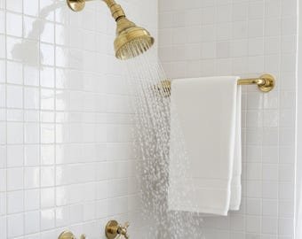 products-il_340x270.7407665110_q2qi.jpg Unlacquered Brass Shower System with Round Rain Adjustable Shower Head