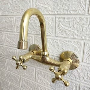 Enhance Your Bathroom with Handcrafted Unlacquered Brass Faucet