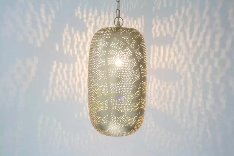 products-il_794xN.5352443031_c3cu.jpg Handmade Moroccan Pendant Light, Exquisite Brass Hanging Lamp - Image 2