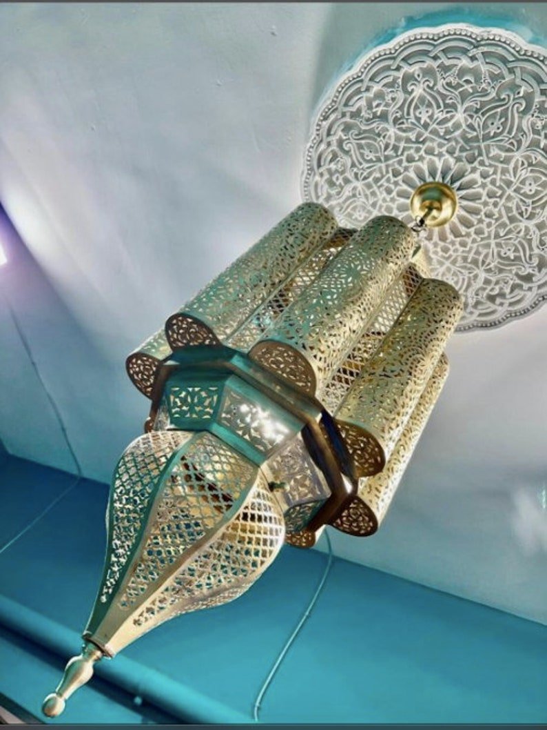 products-il_794xN.5668089934_8fg9_1.jpg Luxury Moroccan Brass Chandelier Pendant – Handcrafted Ceiling Light Fixture - Image 5