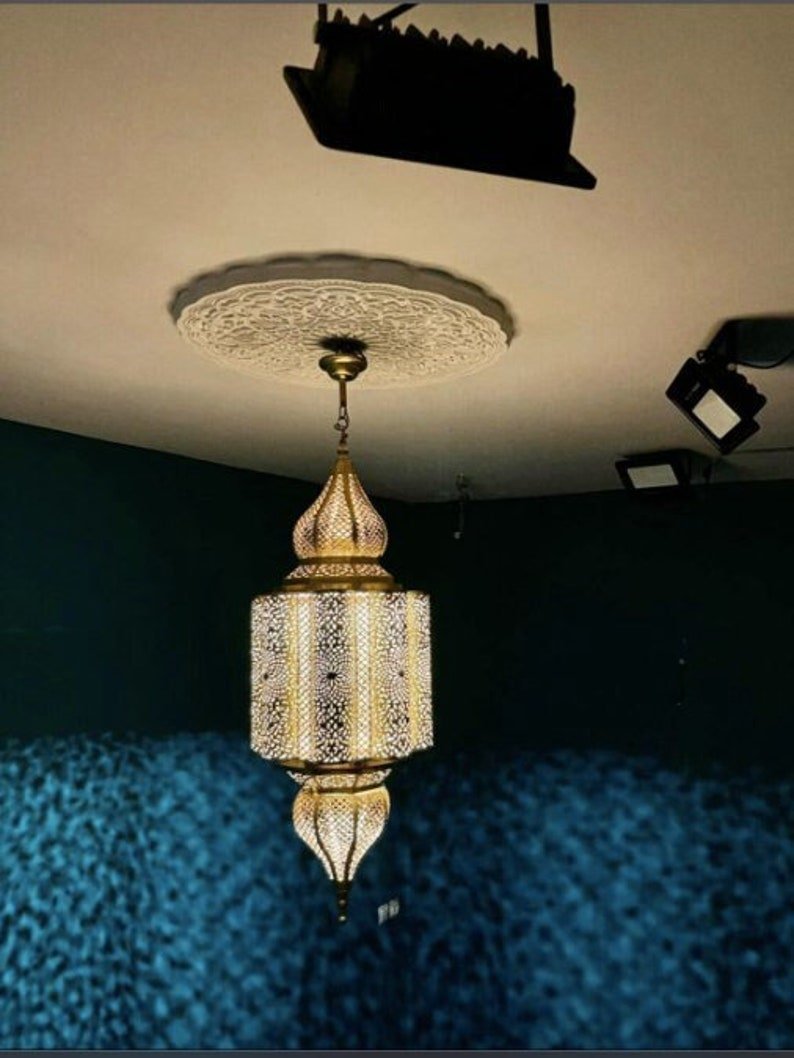 products-il_794xN.5668093236_omn9_1.jpg Luxury Moroccan Brass Chandelier Pendant – Handcrafted Ceiling Light Fixture - Image 6