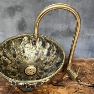 Antique Brass Bathroom Vessel Sink – Classic Elegance for Your Bathroom