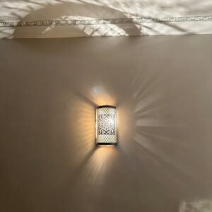 Moroccan Bronze Wall Lamp – Handmade Brass Wall Light with Artisanal Engravings