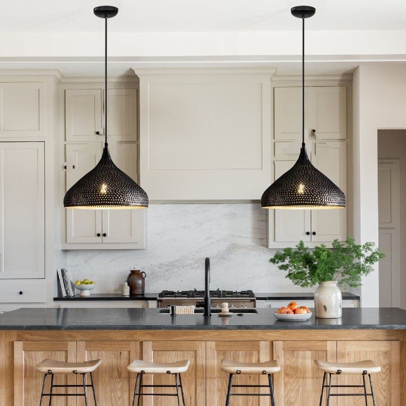 products-il_794xN.6011591423_72kw.jpg Black Hammered Ceiling Light - Pendant Light, Hanging Lamp, Light Fixture Décor
