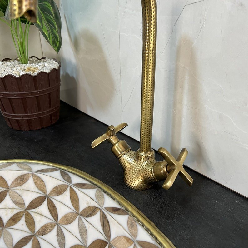 products-il_794xN.6028623846_ohbm.jpg Custom Made Brass Faucet 1 Hole, Bathroom Faucet Sink, Brass Kitchen Faucets - Solid Brass Sink Faucet - Image 2