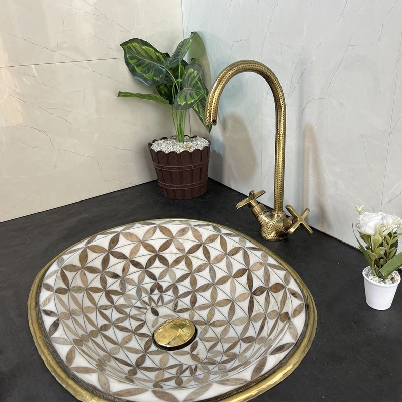 products-il_794xN.6028631776_ojm7.jpg Custom Made Brass Faucet 1 Hole, Bathroom Faucet Sink, Brass Kitchen Faucets - Solid Brass Sink Faucet - Image 6