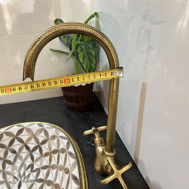 products-il_794xN.6076691625_pgec.jpg Custom Made Brass Faucet 1 Hole, Bathroom Faucet Sink, Brass Kitchen Faucets - Solid Brass Sink Faucet - Image 4