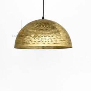 Hammered Brass Dome Pendant Light: Moroccan Kitchen Island Lighting