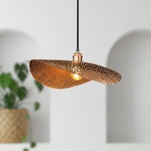 Hammered Copper Dome Pendant Light: Boho Kitchen Island Lighting