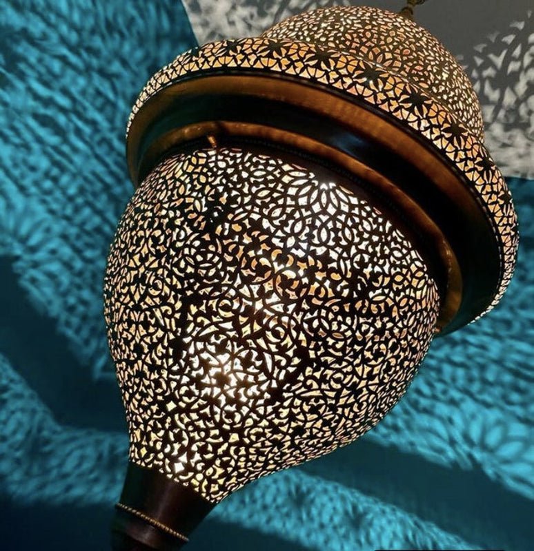 products-lamplawza6_10304d06-3803-496c-91af-0c3ff7a06117.jpg Handmade Moroccan Brass Pendant Lamp – Floral Dome Hanging Light - Image 2