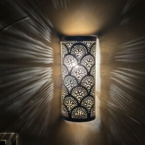 Moroccan brass wall light, Moroccan silver sconce, handmade copper wall light, handcrafted bronze wall lamp, Marrakesh boho sconce lamp