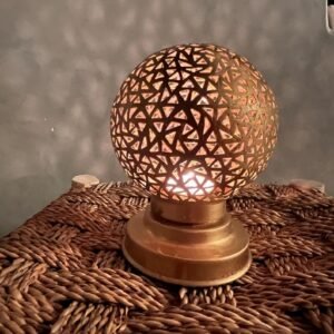 Moroccan light, handmade candle brass
